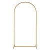 100*200cm For Wedding; Iron; Arc Roof; Door Frame Shape; Water Bag With Floor Nails; Iron Arch; Golden Yellow