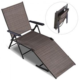 Outdoor Patio Pool Adjustable Fashion Simple Stlye Chaise Lounge