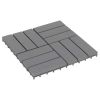 Decking Tiles 20 pcs Gray Wash 11.8"x11.8" Solid Acacia Wood