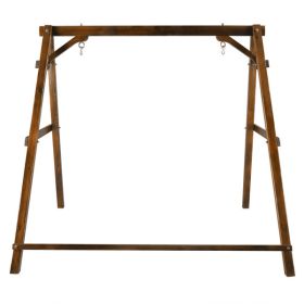 188*135*170cm 600lbs Fir Suitable For 4ft Swing Chair Wood Swing Frame Carbonized Color