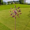 73" Solar Powered Wind Spinner with Multi Color Changing LED Glass Ball