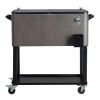 87.5*91*38.5cm 80QT Rectangular Plastic Box Iron Foot Tube Refrigeration and Insulation Cart