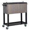 87.5*91*38.5cm 80QT Rectangular Plastic Box Iron Foot Tube Refrigeration and Insulation Cart