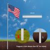 20ft Sectional Al Flag Pole w/US Flag Ball