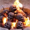 Halloween Skull Props Ornaments 1PCS, Hand Carved Gemstone Fine Art Sculpture