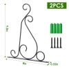 2Pcs Iron Plant Hanging Bracket Plant Hanger Wall Hooks For Bird Feeder Lanterns Wind Chimes