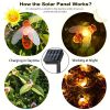 1pc Solar Lights String; 20LEDs Path Lights With 8 Lighting Modes; Outdoor Waterproof Simulation Honey Bees Decor Garden Lights For Garden Wedding Law