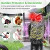 Solar Powered Owl Decoy with Flashing Eye Hoot Sound Infrared Sensor Scare Bird Squirrel Away Pest Repellent Bird Deterrent Outdoor Garden Yard Protec