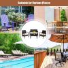 4 Pieces Patio Furniture Sets Rattan Chair Wicker Set Outdoor Bistro