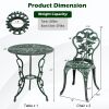 Outdoor Cast Aluminum Patio Furniture Set with Rose Design