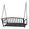 118*46*47cm Iron Art With Iron Chain Vertical Bar Backrest 200kg Iron Swing Black(Swing frames not included)