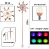 73" Solar Powered Wind Spinner with Multi Color Changing LED Glass Ball