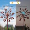 73" Solar Powered Wind Spinner with Multi Color Changing LED Glass Ball