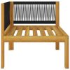 Patio Corner Sofas 2 pcs with Cushions Solid Acacia Wood