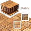 27 Pieces Acacia Wood Interlocking Patio Deck Tile