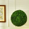 2 Pieces Artificial Topiary Balls Faux Boxwood Ball Plants