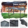 4 Pieces of Metal Patio Furniture Chat Set with Tempered Glass Coffee Table