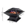 Modernisation Square BBQ Grill Outdoor Heater Garden Outdoor Fireplace Portable Fire Pit Contracted Barbecue Brazier Wood Stove