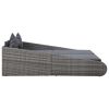 Patio Bed Gray 78.7"x54.7" Poly Rattan