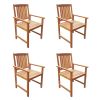 5 Piece Patio Dining Set Solid Acacia Wood