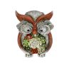 [only for pickup with a prepaid label]Garden Statue Owl Figurines,Solar Powered Resin Animal Sculpture with 5 Led Lights for Patio,Lawn, Garden Decor