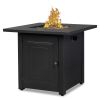 28-inch Fire Table 40000 BTU Gas Firepit with Volcanic Stone Black