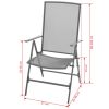 5 Piece Patio Dining Set with Folding Chairs Steel Anthracite