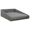 Patio Bed Gray 78.7"x54.7" Poly Rattan