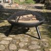 Furnace round utility grill fire pit heating stove simple cauldron outdoor bonfire yard