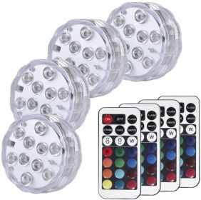 Garden Decoration Swimming Pool Waterproof 21 Button Remote Control Diving Light (Option: White-1PC)