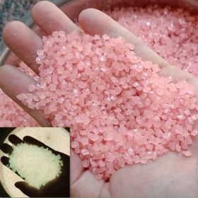 2000pcs/bag Glow In Dark Artificial Stone Gardening Aquarium Landscape Fluorescent Small Stone Vase Hourglass Luminous Sand Fluorescent Particles 50g (Color: Pink, size: 2000pcs/bag)