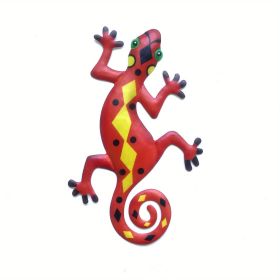 1pc Metal Gecko Wall Art Decor, Inspirational Sculpture Hanging, Farm Garden Lawn Decor, Home Decor, Room Decor, Front Door Yard Decor, Patio Yard Pat (Style: Model F)