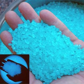 2000pcs/bag Glow In Dark Artificial Stone Gardening Aquarium Landscape Fluorescent Small Stone Vase Hourglass Luminous Sand Fluorescent Particles 50g (Color: Blue, size: 2000pcs/bag)