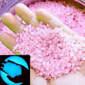 2000pcs/bag Glow In Dark Artificial Stone Gardening Aquarium Landscape Fluorescent Small Stone Vase Hourglass Luminous Sand Fluorescent Particles 50g (Color: Purple, size: 2000pcs/bag)