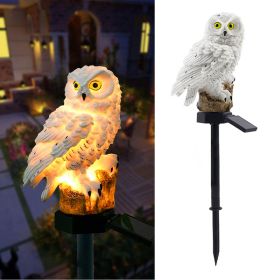 Solar Owl Garden Light Owl Solar Lamp Parrot Lawn Light Solar Lights Outdoor Solar Light Animal Pixie Lawn Lamp Waterproof Decor (Ships From: China, Emitting Color: White)