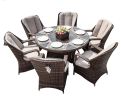 Direct Wicker Cinderella Patio Wicker 7 Piece Round Dining Set