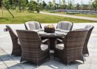 Direct Wicker Cinderella Patio Wicker 7 Piece Round Dining Set