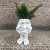 1pc Resin Planter Statue Vase, Outdoor Garden Ornaments Patio Lawn Garden Yard Entry Door Decor