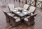 Direct Wicker Cinderella Patio Wicker 7 Piece Round Dining Set