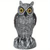 1pc Owl Decoy To Scare Birds Away, Fake Owl Scarecrows, Pigeon Deterrent, Plastic Owl Statue For Outdoor Garden Balcony Porch Yard