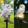 Solar Owl Garden Light Owl Solar Lamp Parrot Lawn Light Solar Lights Outdoor Solar Light Animal Pixie Lawn Lamp Waterproof Decor