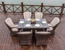 Direct Wicker Cinderella Patio Wicker 7 Piece Round Dining Set